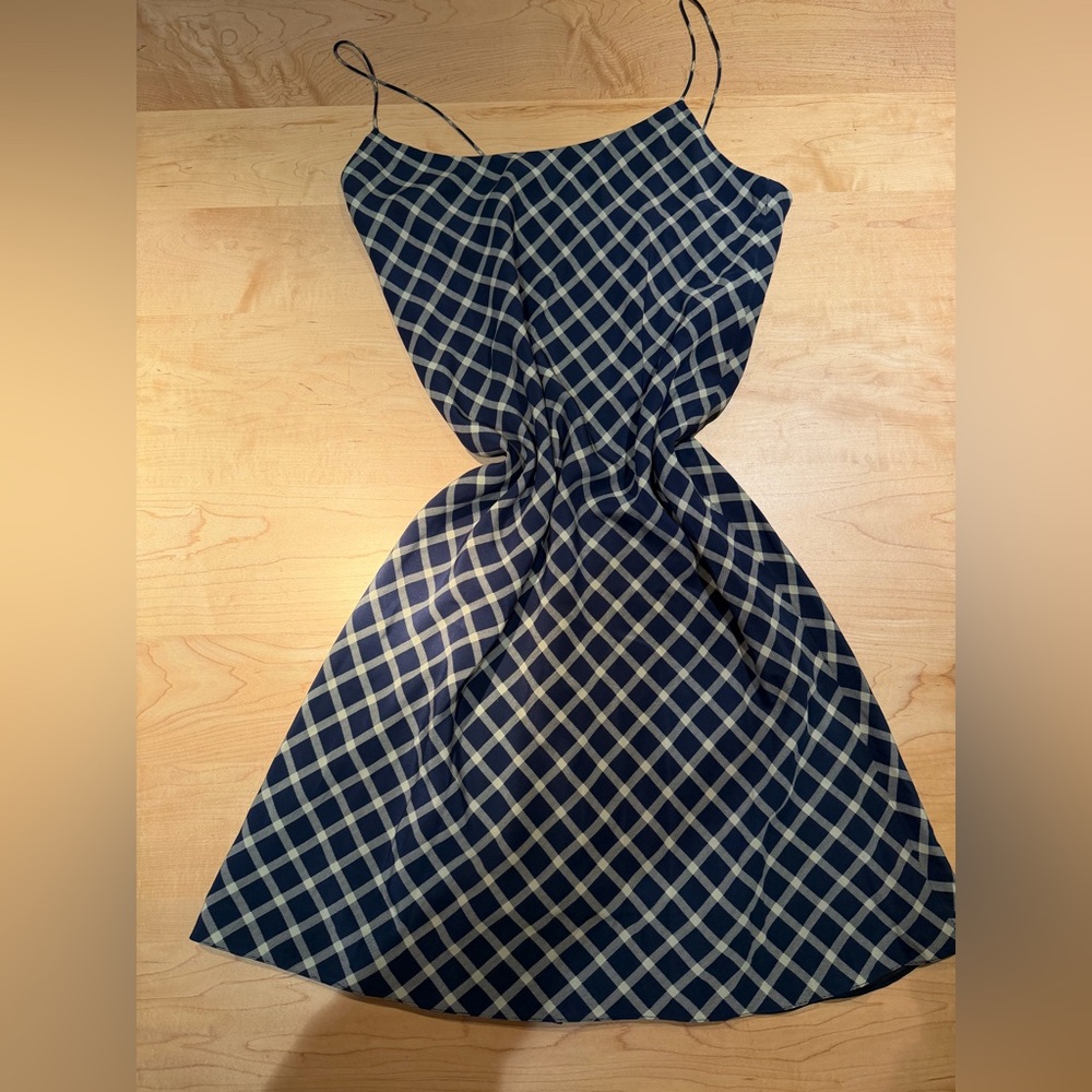 Ralph Lauren Collection Purple Label 100% Silk Slip Checked Midi Dress - Picture 2 of 3